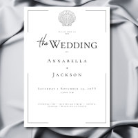 Casamento de Shell Preto e Branco com Tipografia M
