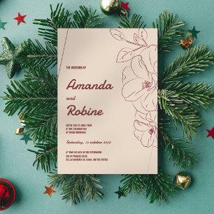 Convite Casamento de SImple com ventilador de Desenhar man