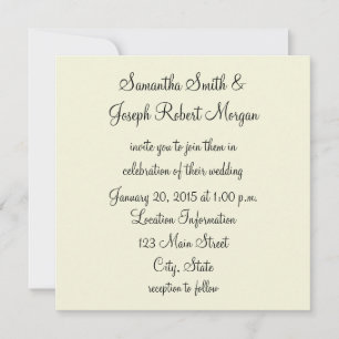 Convite Casamento de Solid Beige