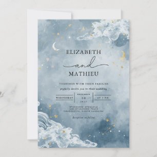 Convite Casamento de Sonho de Nuvem Celestial