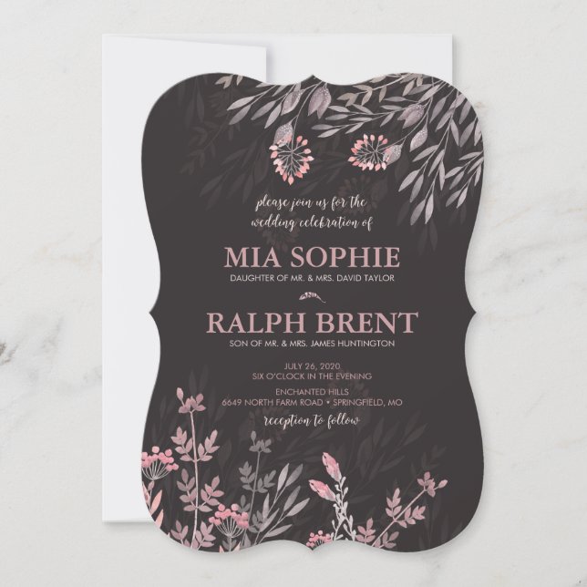 Convite Casamento de Sonhos da Noite de Verão (Frente)