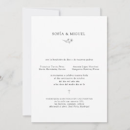 Convite Casamento de Sophia Invitación Boda Catolica