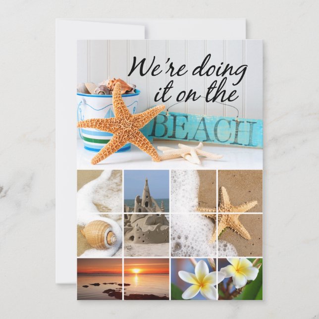 Convite Casamento de Starfish Informal Beach (Frente)