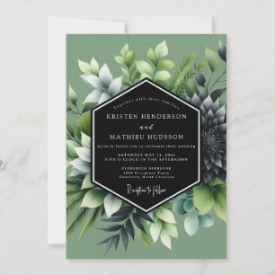 Convite Casamento de Suculentas Sage Luxuriantes