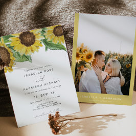 Convite Casamento de Sunflower Country com Cores Russas EM