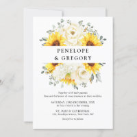 Casamento de Sunflower Ivory Peony Floral Eucalypt