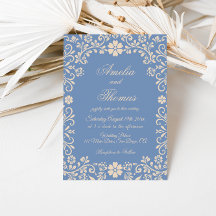 Casamento de Talavera Mexicana Azul Empoeirado