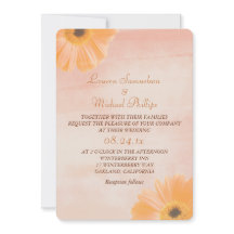 Casamento de Tangerine Floral Watercolor