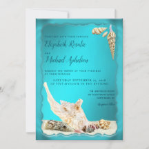 Casamento de Teal Blue Aqua Turquoise Seashell