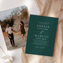 Casamento de Teal com Script Elegante Moderno
