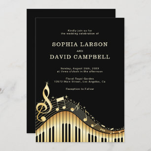 Convite Casamento de teclado abstrato