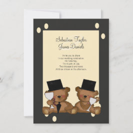 Convite Casamento de Teddy Bear Grooms