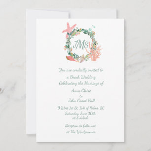 Convite Casamento de Tema de Praia, Graduação, Partido Náu