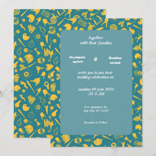 Convite Casamento de Tema do Amor com Baseball