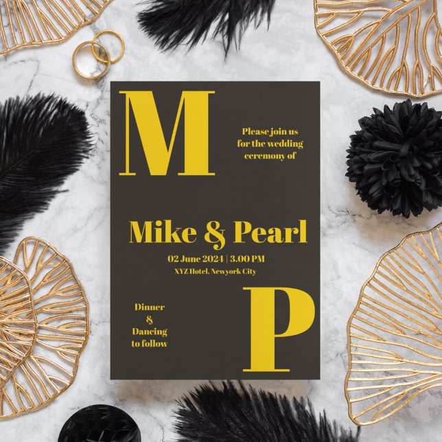 Convite Casamento de Tema Escuro (Criador carregado)