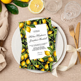 Convite Casamento de tema Lemon ou evento costeiro Amalfi