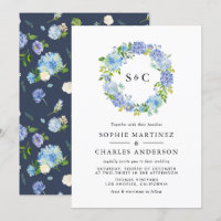 Casamento de terra de flores de Hydrangea azul
