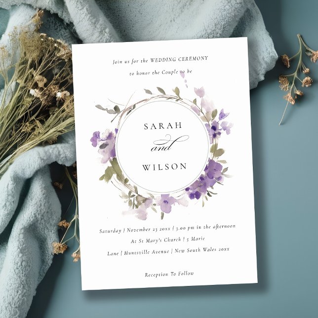 Convite Casamento de Terra Floral do Elegante Rustic Meado (Criador carregado)