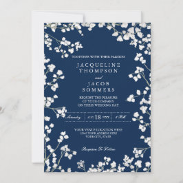 Convite Casamento de terra russa com flores para o hálito