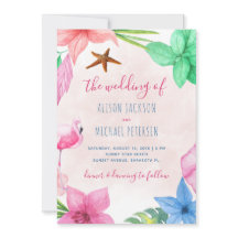 Casamento de terra tropical floral havaiano de pra