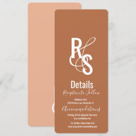 Convite Casamento de Terracota Boêmio Minimalista