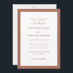 Convite Casamento de Terracotta com Script Elegante<br><div class="desc">Convite De Casamento De Terracotta, Script Elegante. Faça seu convite de casamento tão memorável quanto seu dia especial com este design e na moda. Apresentando um olhar simples e minimalista com um toque clássico tradicional, este convite moderno apenas para texto apresenta um roteiro de caligrafia com letra manual com um...</div>