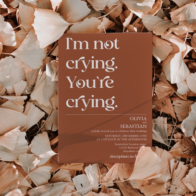 Convite Casamento de Terracotta com Tipografia Mínima Mode (Criador carregado)