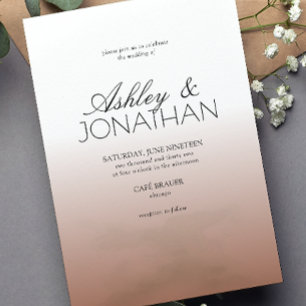 Convite Casamento de Terracotta Moderno e Minimalista