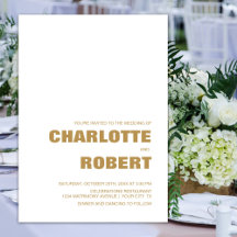 Casamento de Texto Dourado Moderno e Minimalista