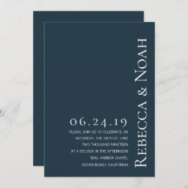 Convite Casamento de Texto Mínimo e Mínimo Impressionante