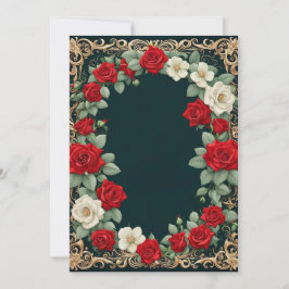 Convite Casamento de Texto Personalizado de Branco e Rosa