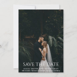 Convite Casamento de Tipografia Branca Elegante e Simples 