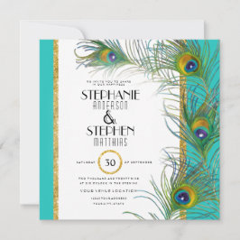 Convite Casamento de Tipografia em Deco Moderno da Pavock