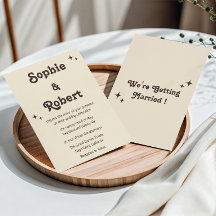 Casamento de Tipografia Minimalista Elegante Retro