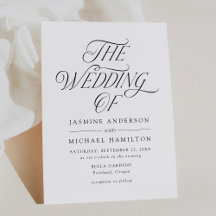 Casamento de Tipografia Preta Moderna e Elegante