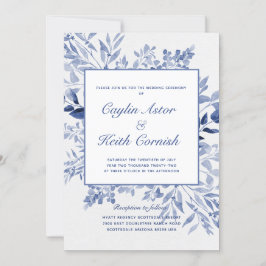 Convite Casamento de Toscânia Blue Greenery