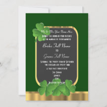 Casamento de trevo irlandês verde