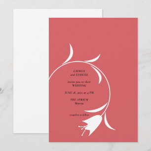 CONVITE CASAMENTO DE TULIP DE VINHO MOD