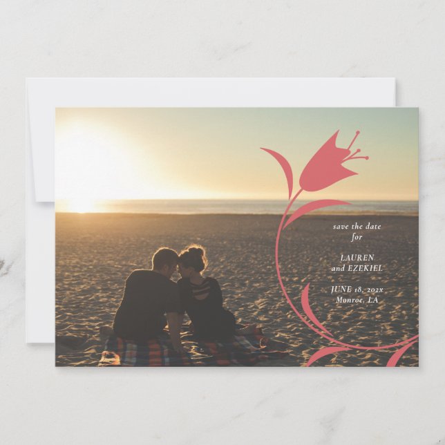 CONVITE CASAMENTO DE TULIP DE VINHO MOD SALVE A DATA (Frente)