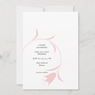 CONVITE CASAMENTO DE TULIP MOD PINK