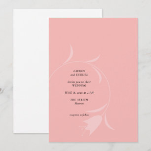 CONVITE CASAMENTO DE TULIP MOD PINK