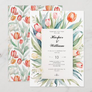 Convite Casamento de tulipa de água