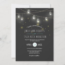 Convite Casamento de Vagalumes por Mason Jars