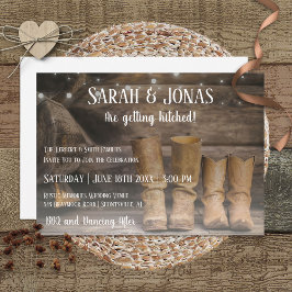 Convite Casamento de Vaqueiro Russo Barn & Boots Western