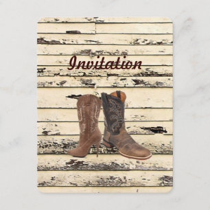 Convite Casamento de vaqueiro rustic Barn Wood Western Cou