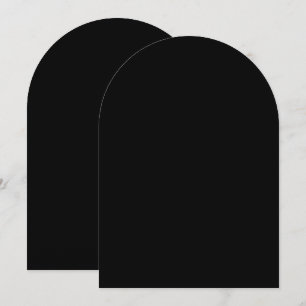 Convite Casamento de Vazio de Estilo de Arca Negra Simples