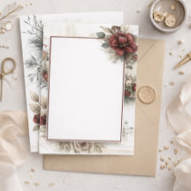 Casamento de Vazio Floral Moderno Maroon