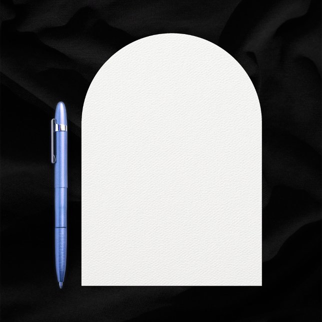 Convite Casamento de Vazios Brancos de Simples Estilo de A (Plain felt white blank wedding invitation with arch top. Pen for scale.)