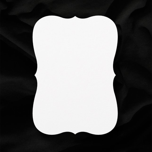 Convite Casamento de Vazios com bordas brancas simples (Plain white bracket edge wedding invitation on black background)