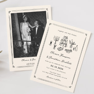 Convite Casamento De Velho Money Preto Simples